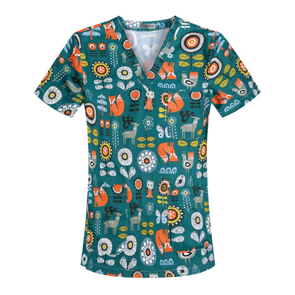 Ever green dell scrub top