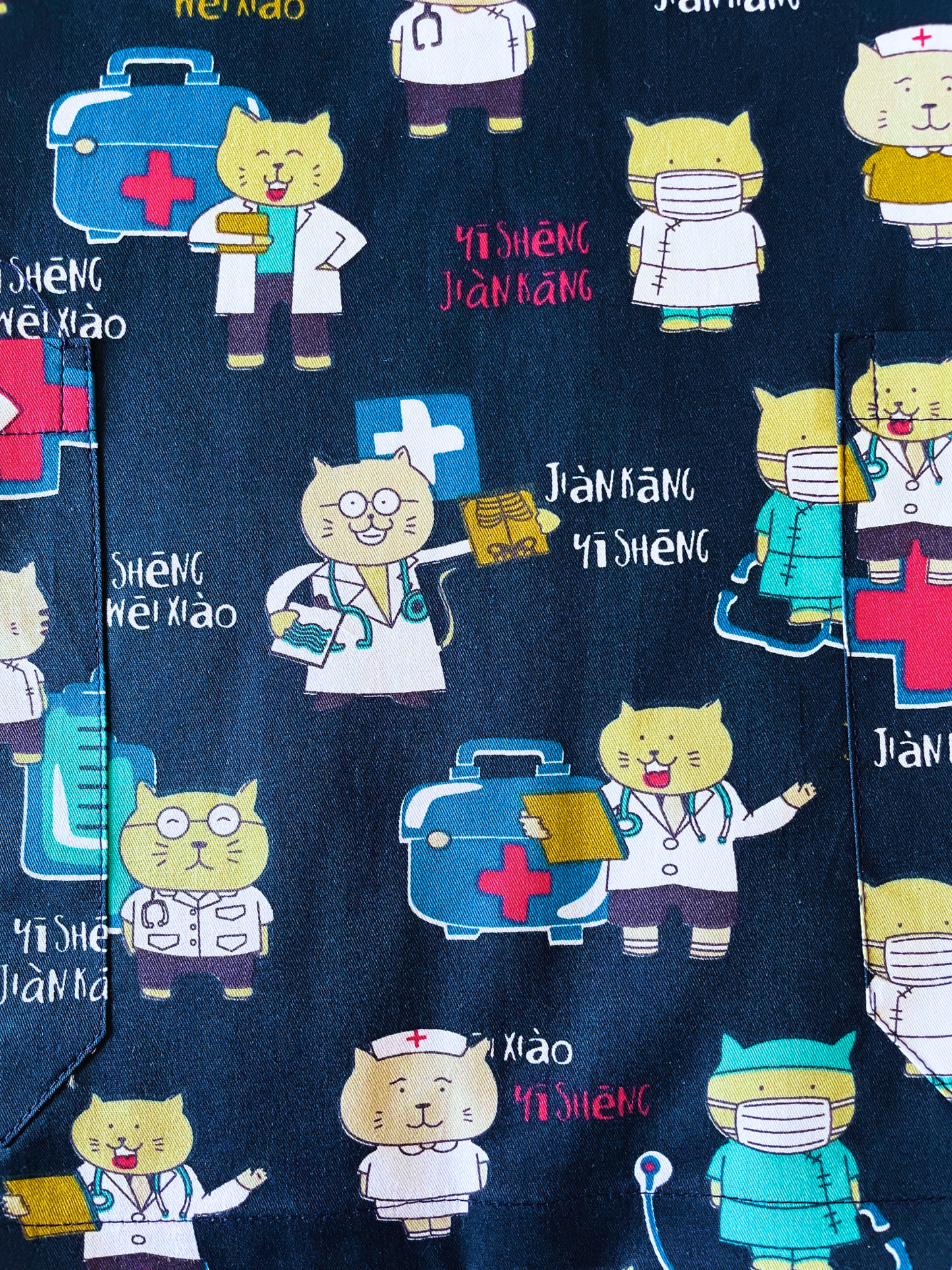 Dr. meow Scrub Top