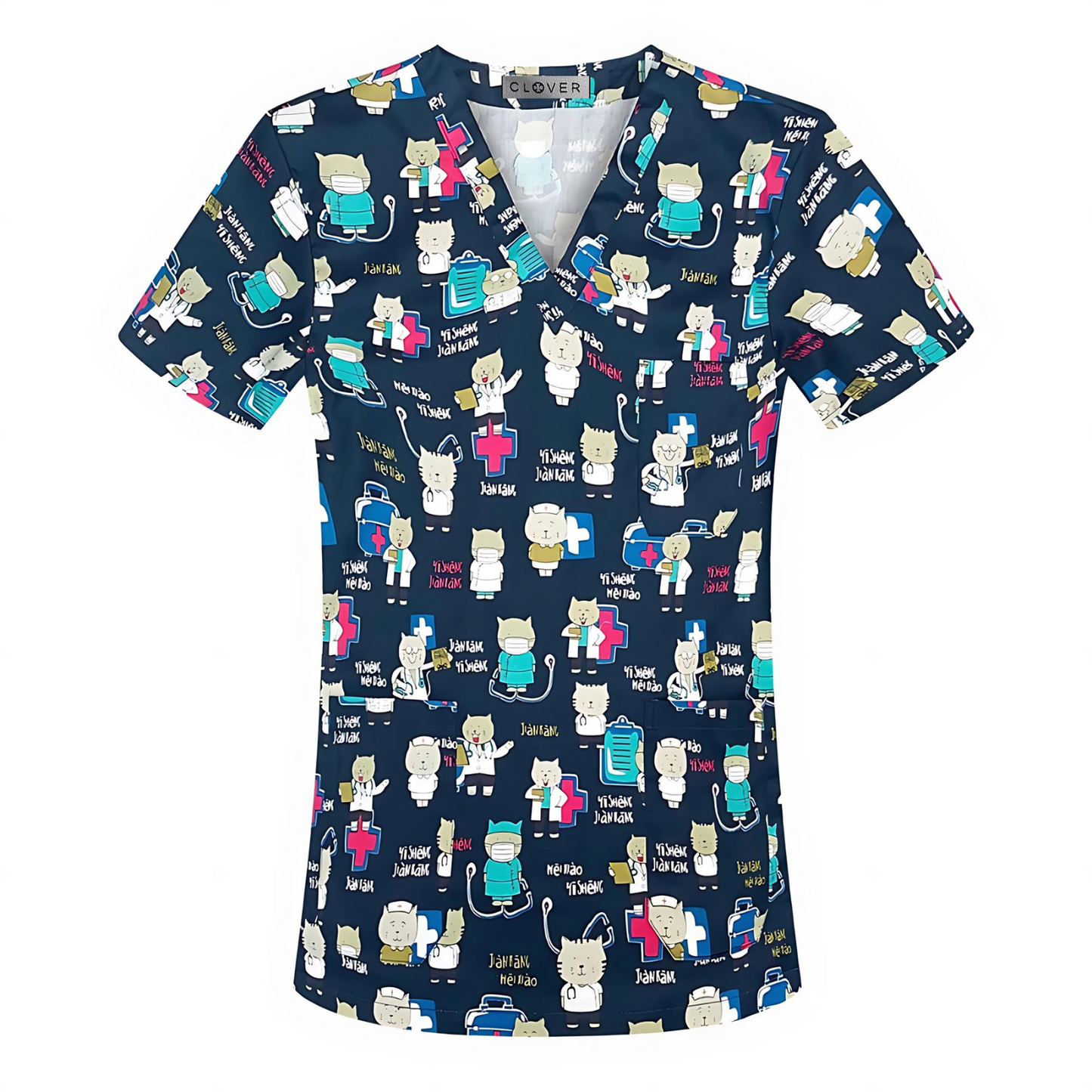 Dr. meow Scrub Top